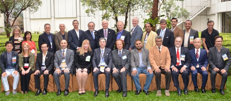 Dr. Boden (Third from left - back row) poses with the 2015 members of the Global Council Of Hair Restoration Surgery Societies in Kuala Lumpur, Malaysia